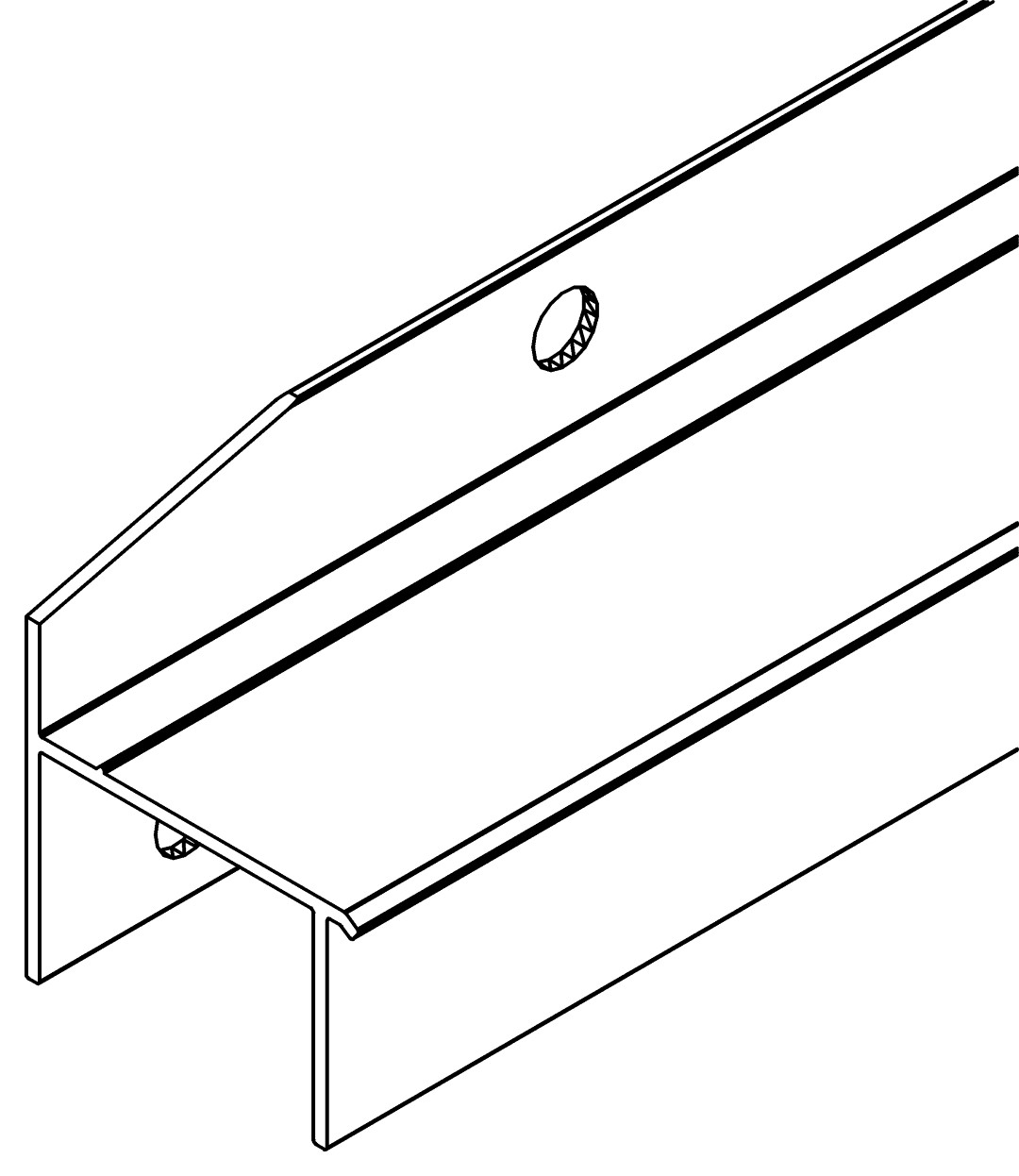 Windstrebe, horizontal, li, 4277, L1859,5, , Farbe: Blank
