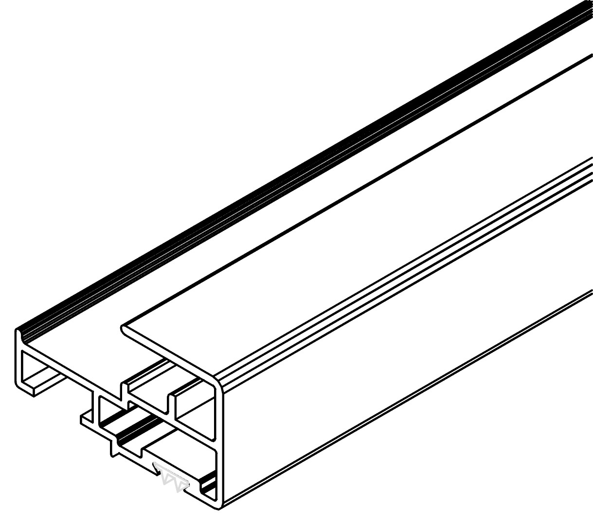 Fensterprofil, s., 2262p, L235, , Farbe: Blank