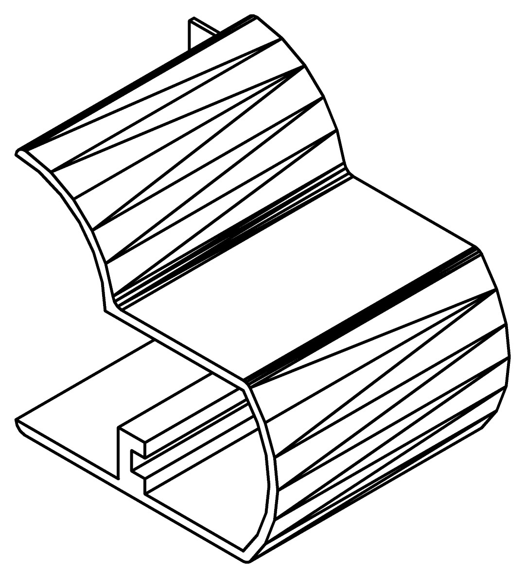 Anschlussstück Regenrinne, rechts, 7468, L52, blac, Farbe: Schwarz