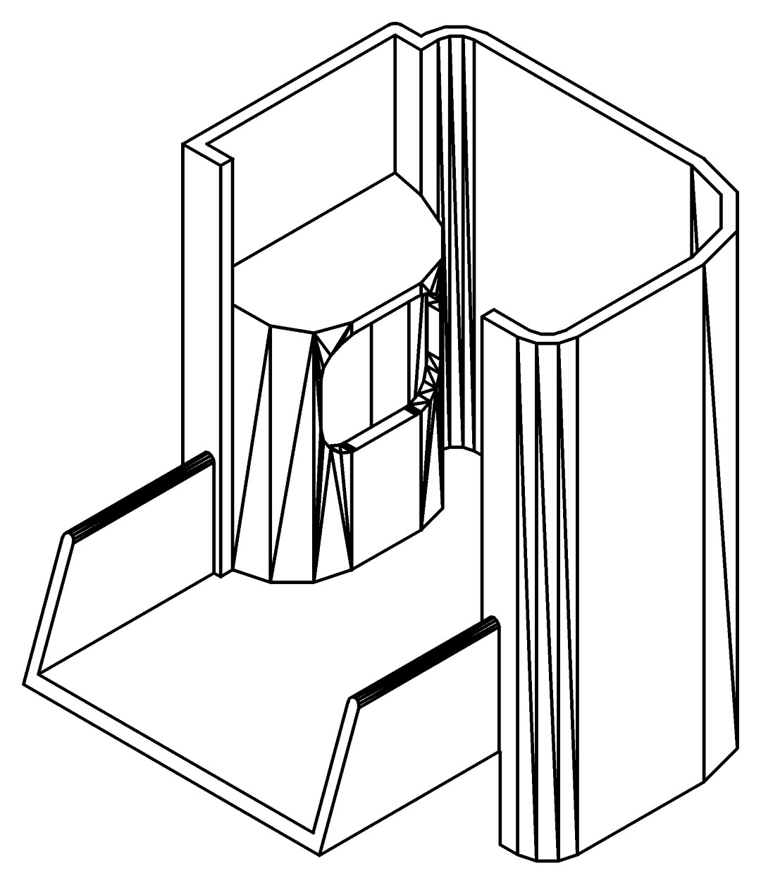 Anschlussstück, links, 7129, L71,35, black, Farbe: Schwarz