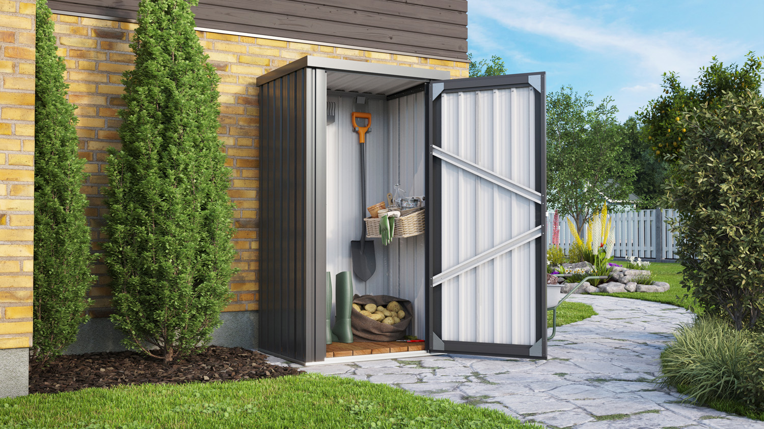 Geräteschrank Marburg, Farbe: Anthrazit matt