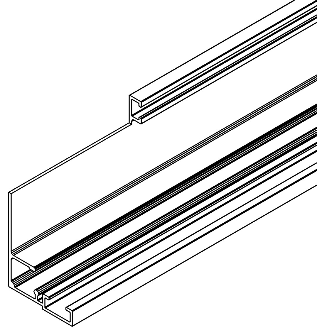 Türprofil, senkrecht R, 6127, L1834, black, Panton, Farbe: Schwarz