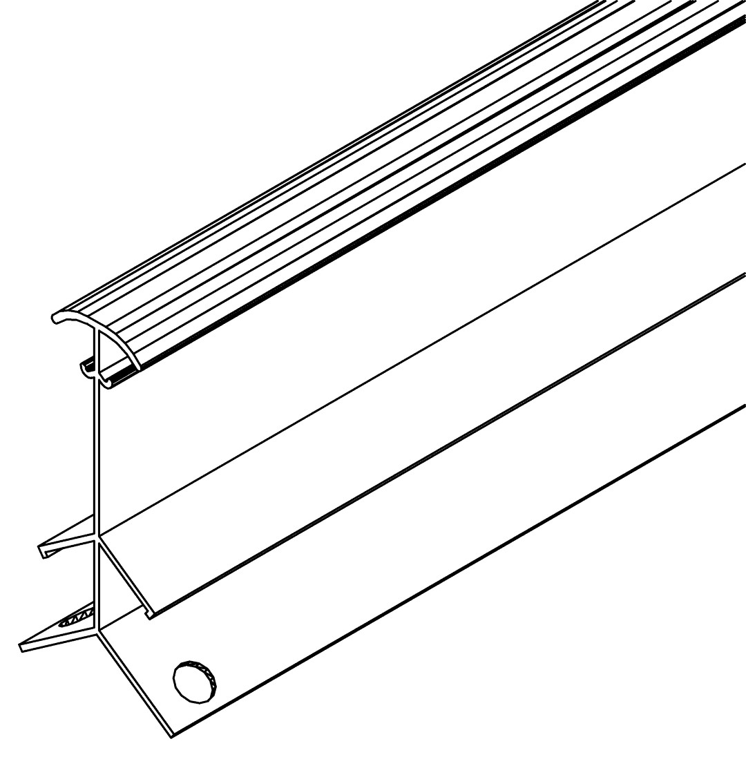 Firstprofil, 1560, L1190, black, Pantone-426C, Farbe: Schwarz