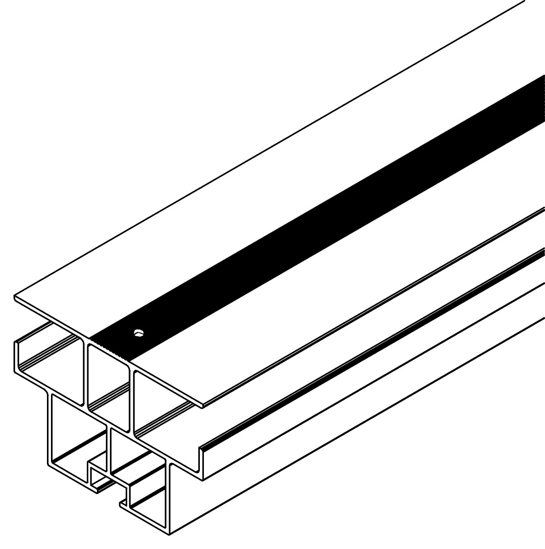 Dachzwischenprofil, 7427, L2583, white, Pantone???, Farbe: Weiß pulverbeschichtet