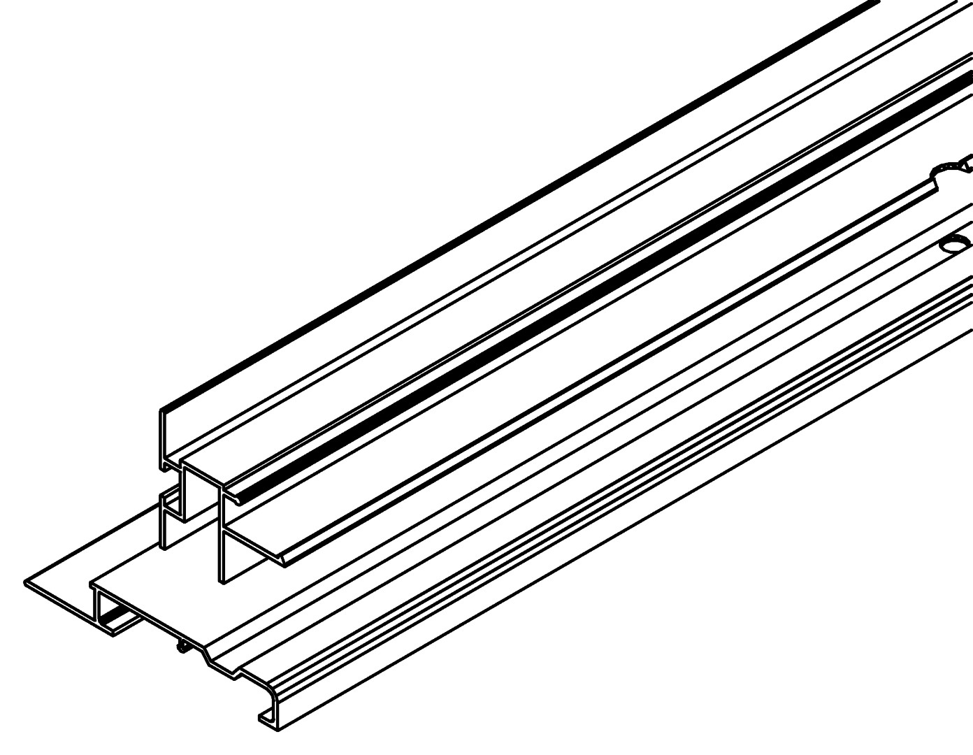Wandprofil, senkrecht, li, 7344, L2310, white, RAL, Farbe: Weiß pulverbeschichtet