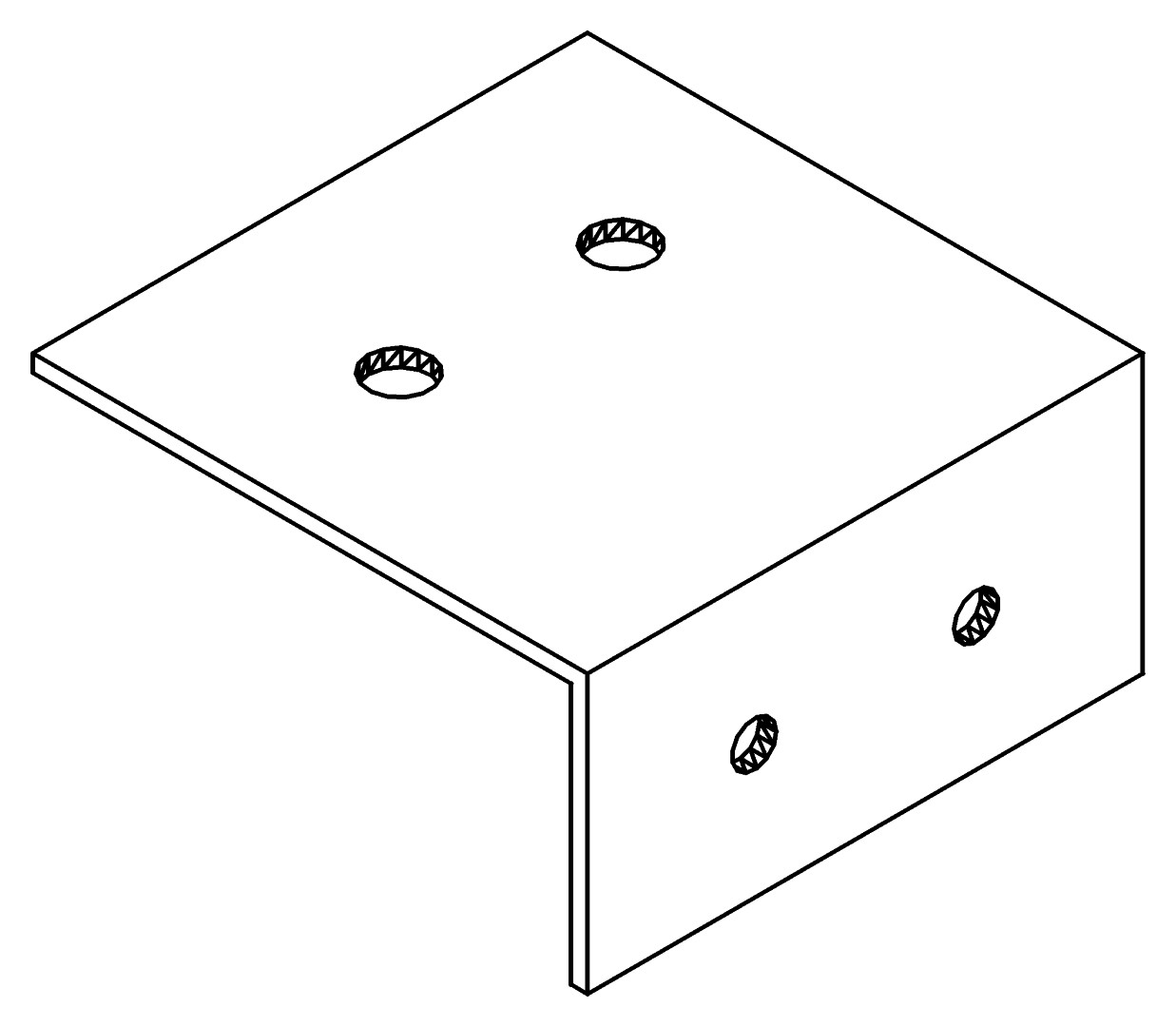 Verankerungswinkel, 3238, L50, , Farbe: Blank