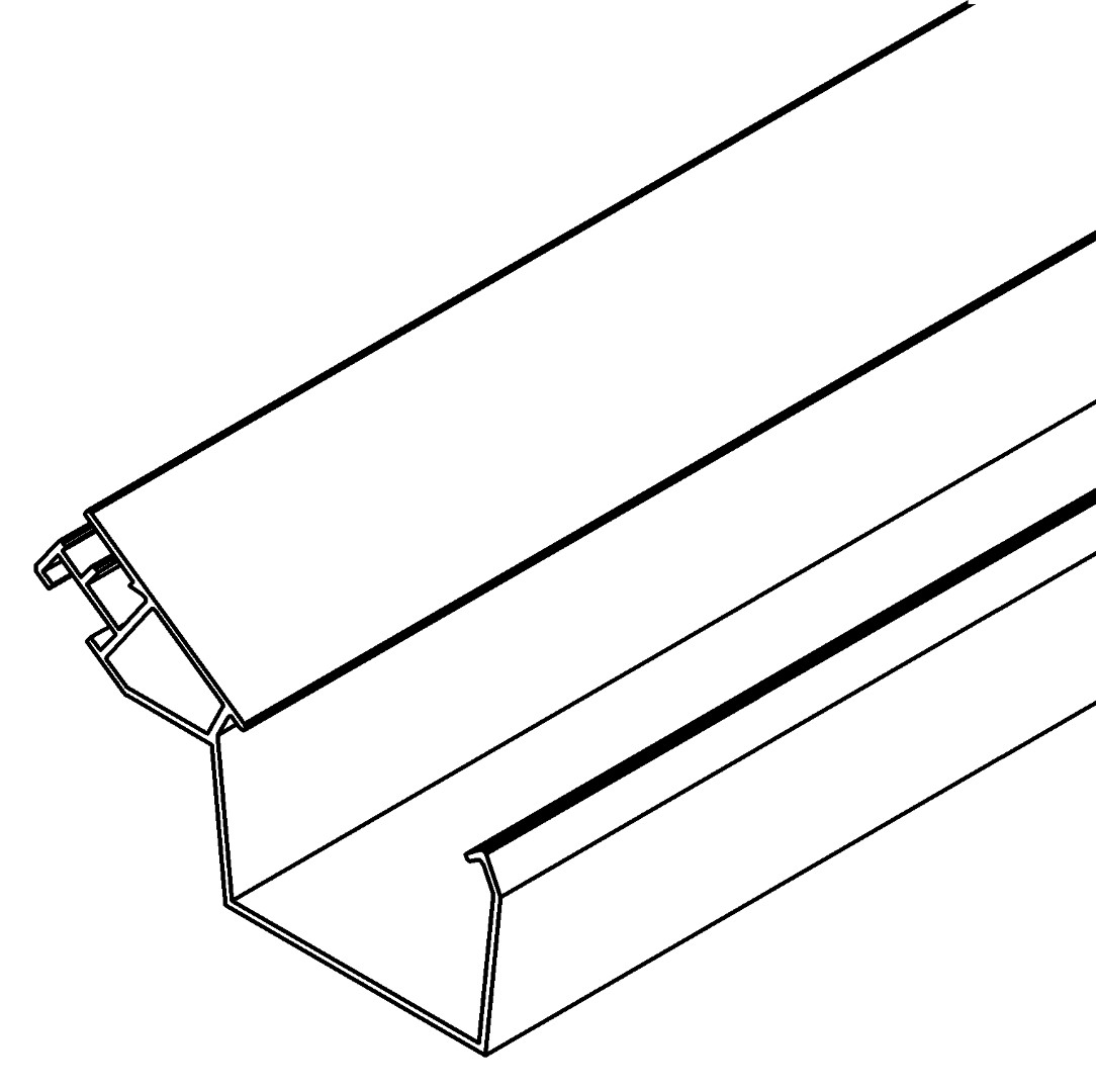 Traufenprofil 2, 2210, L1246, dark grey, Pantone-4, Farbe: Anthrazit