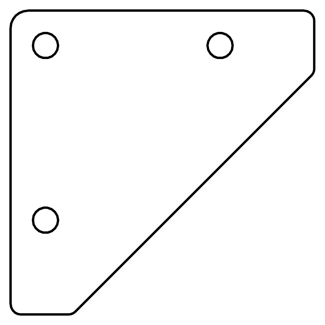 Traufendreickblech, 1092, L1, white, RAL 9003, Farbe: Weiß pulverbeschichtet