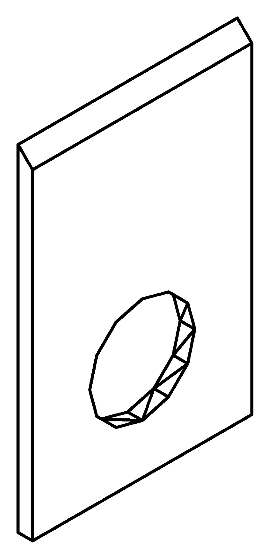 Türriegel halter, 7086, L23, , Farbe: Blank