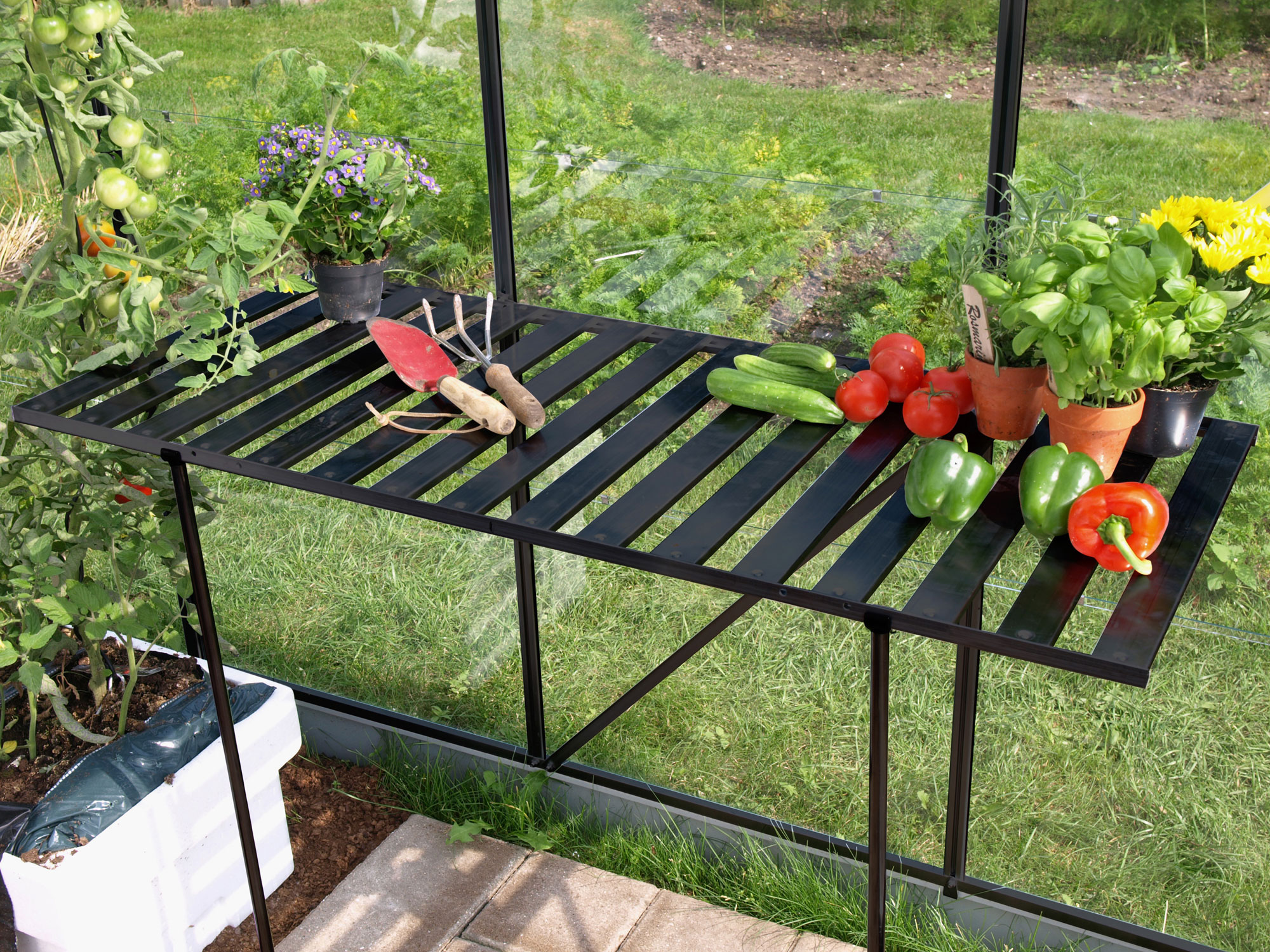 Alu-Klapptisch Standard » Modellgröße: Standard, Farbe: Schwarz pulverbeschichtet