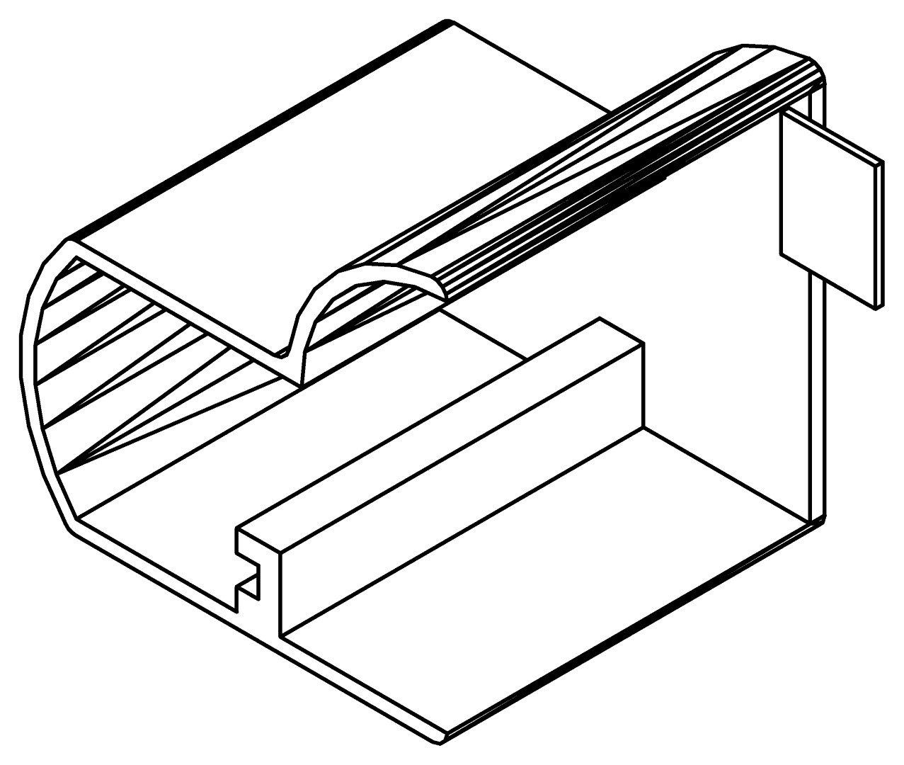 Anschlussstück Regenrinne, rechts, 7469, L52, blac, Farbe: Schwarz