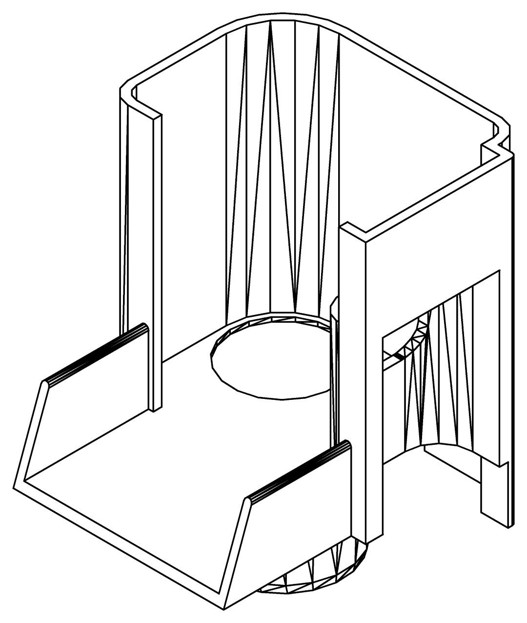 Anschlussstück Regenrinne, rechts, 7370, L71,35, b, Farbe: Schwarz