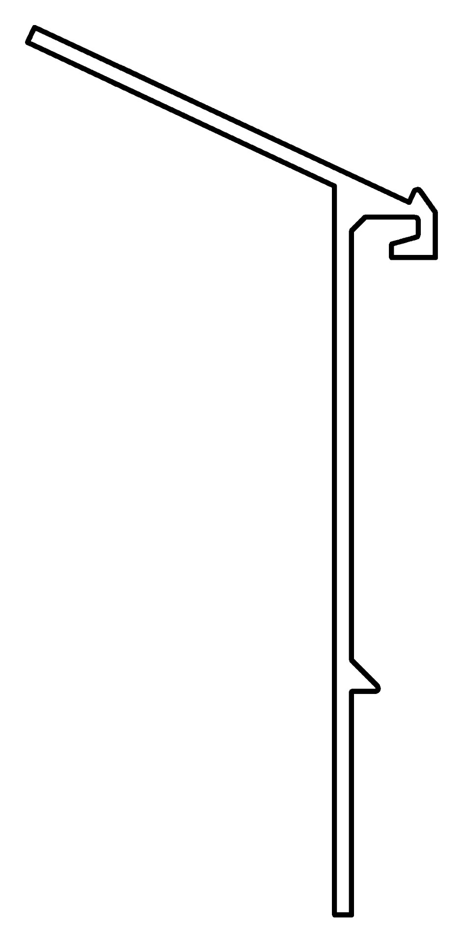 Traufenwinkel 1, links, 7221, L795, , Farbe: Blank