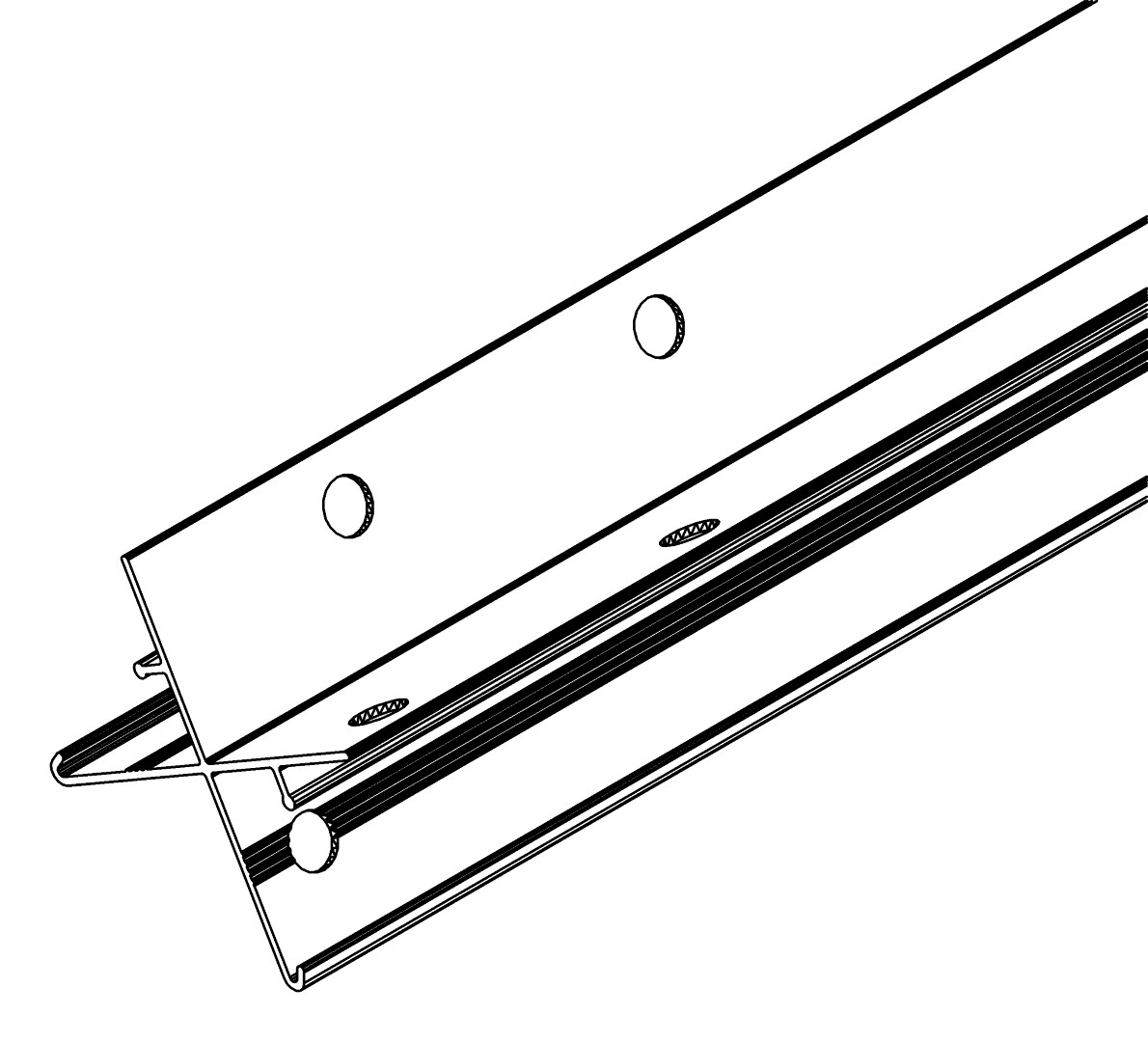 Eckprofil, Dach, 2525, L1536, black, Pantone-426C, Farbe: Schwarz