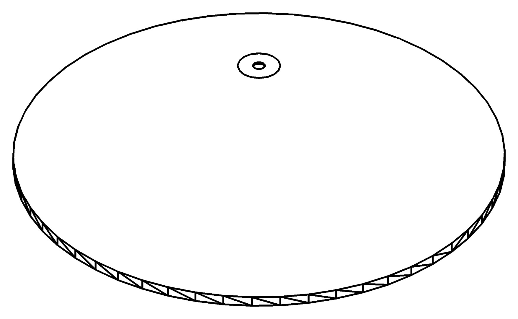 Dachkappe, aussen, 6036, Ldia.380, white, RAL 9003, Farbe: Weiß pulverbeschichtet
