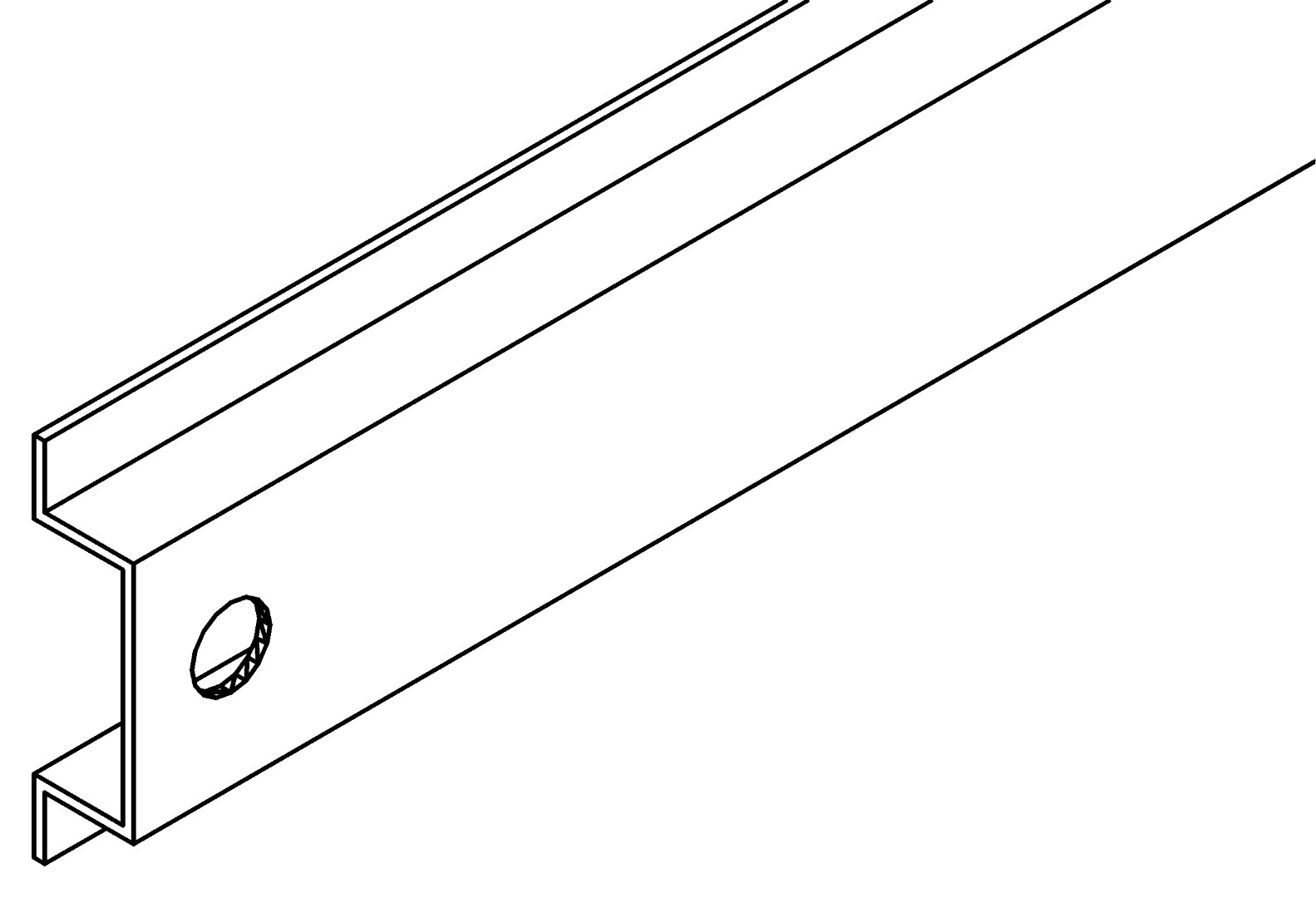 Türzwischenprofil, 6115, L598, dark grey, Pantone-, Farbe: Anthrazit