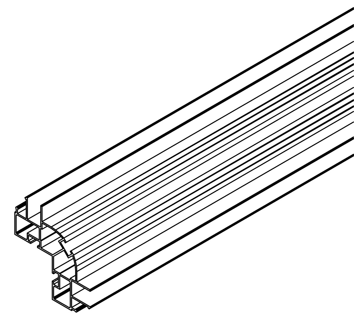 Eckprofil, 7310, L1801, white, RAL 9003, Farbe: Weiß pulverbeschichtet