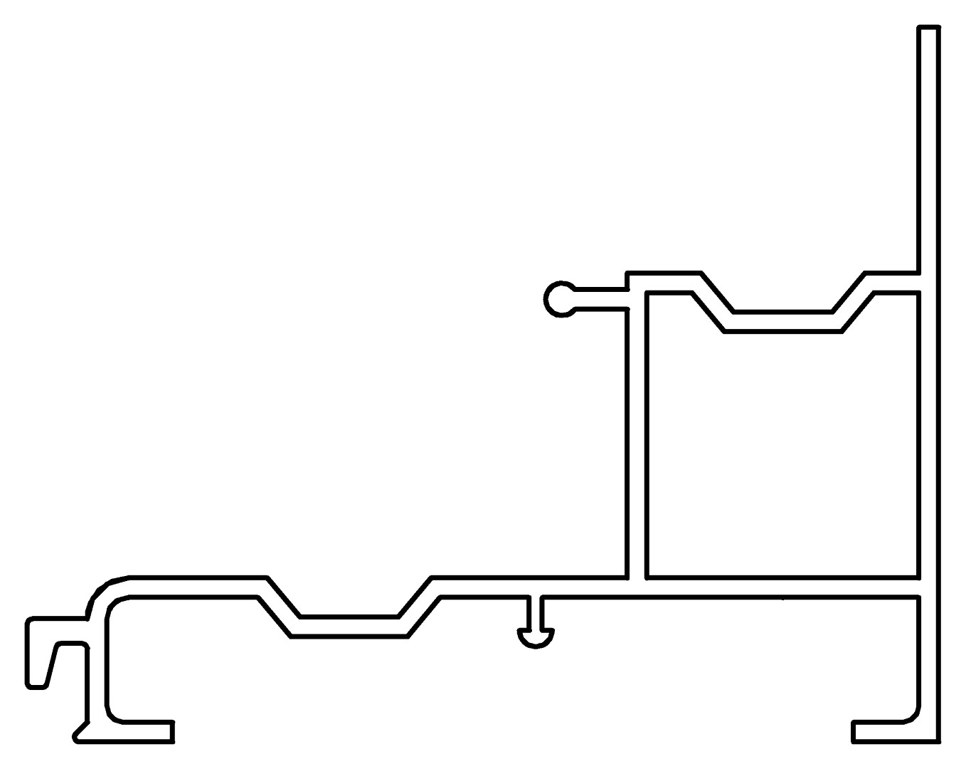 Bodenprofil, 5, 7305, L3288, white, RAL 9003, Farbe: Weiß pulverbeschichtet