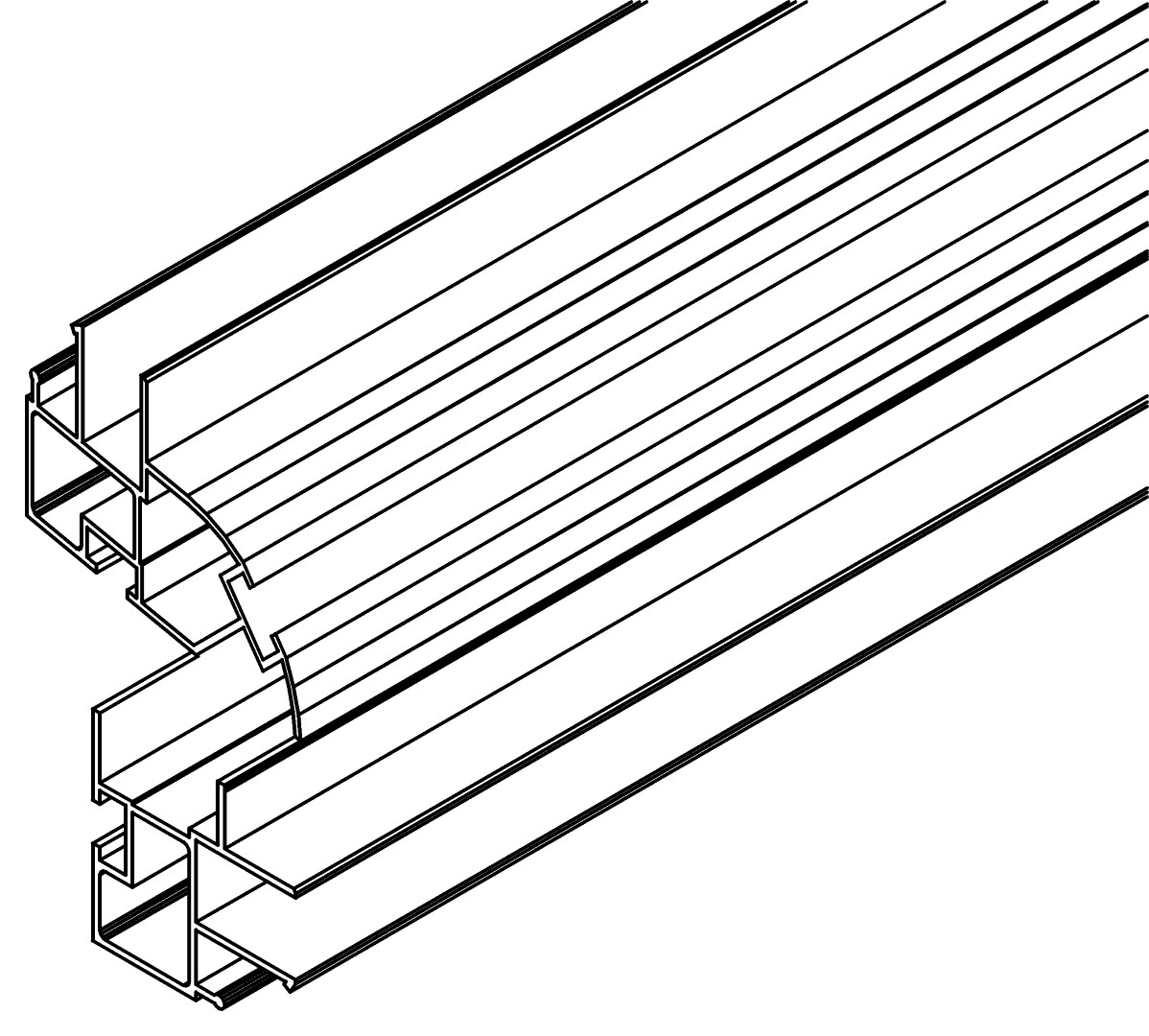 Eckprofil, 7438, L2283, black, Pantone-426C, Farbe: Schwarz
