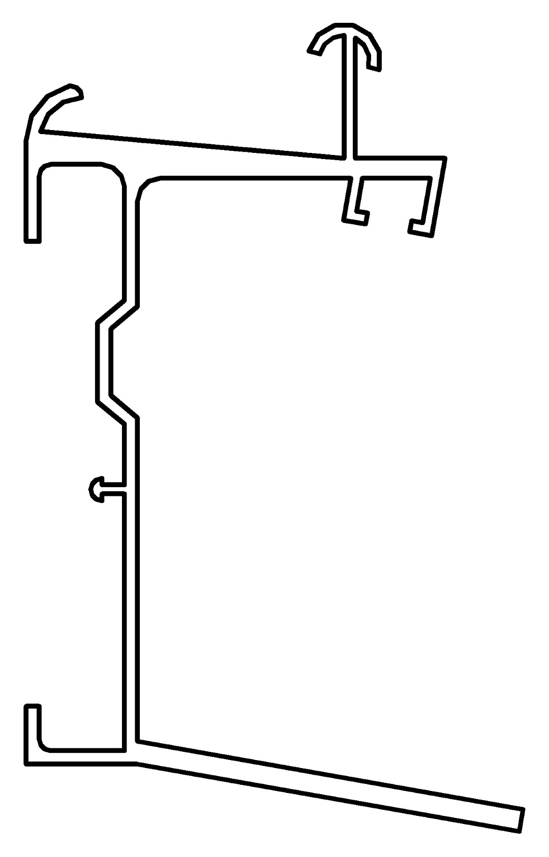 Firstprofil 5, 7335, L3283, white, RAL 9003, Farbe: Weiß pulverbeschichtet