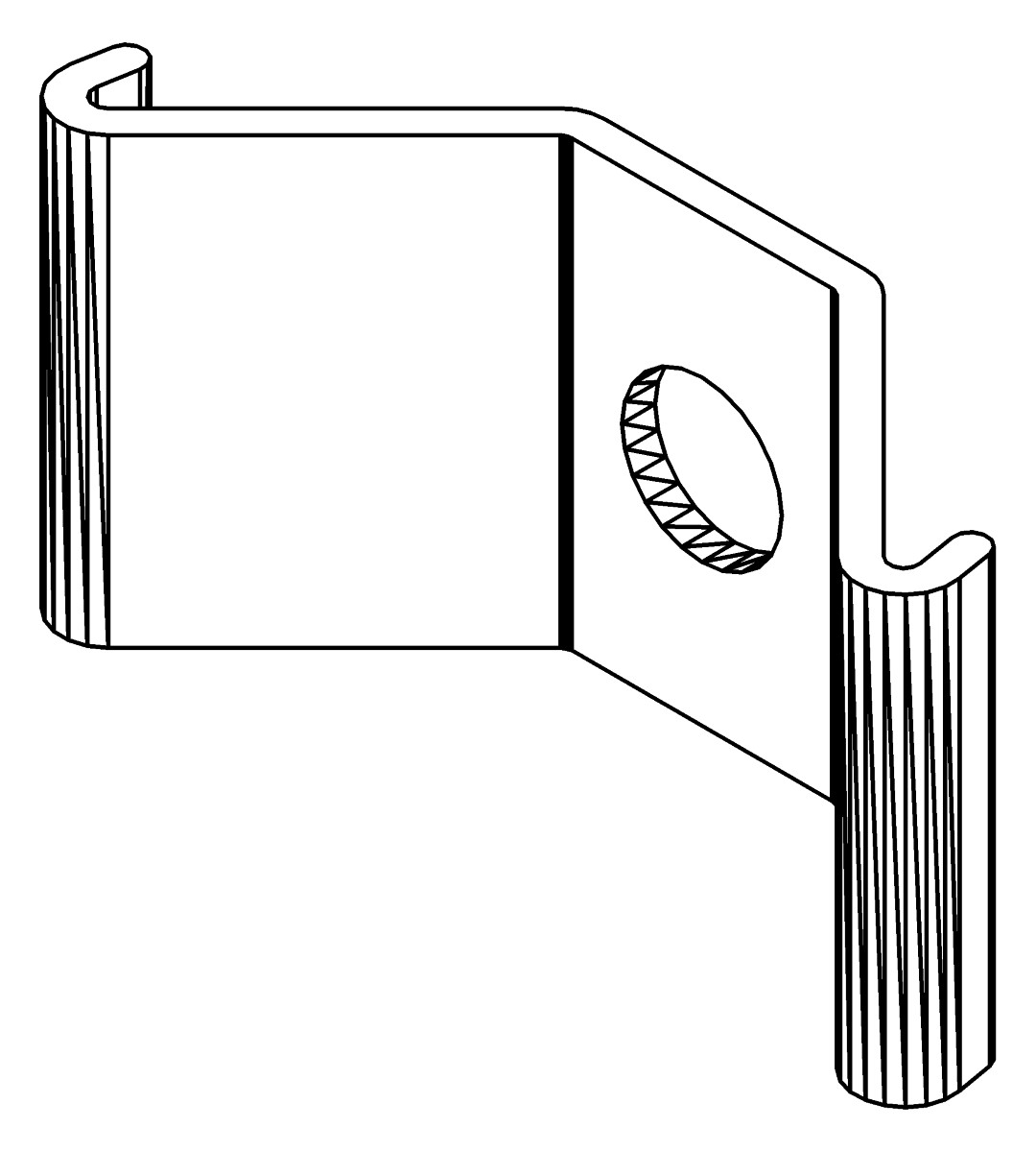 Fallrohrklammerverbinder, 1409, L20, white, RAL 90, Farbe: Weiß pulverbeschichtet
