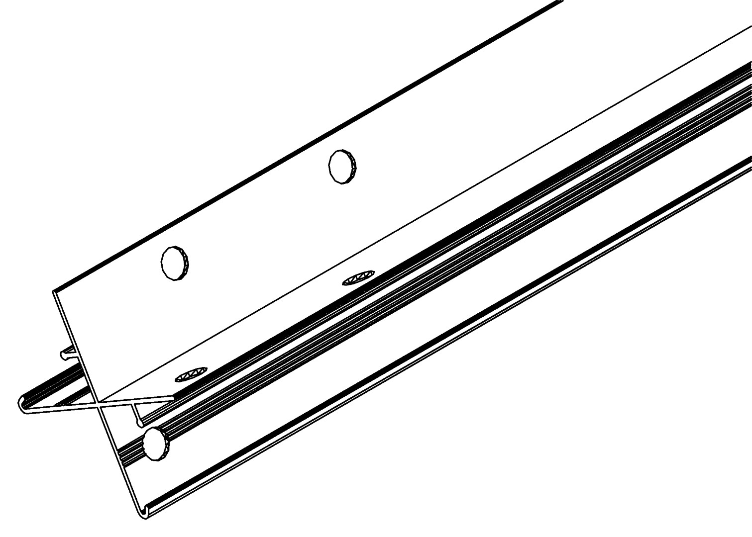 Eckprofil, Dach, 2040, L1536, dark grey, Pantone-4, Farbe: Anthrazit