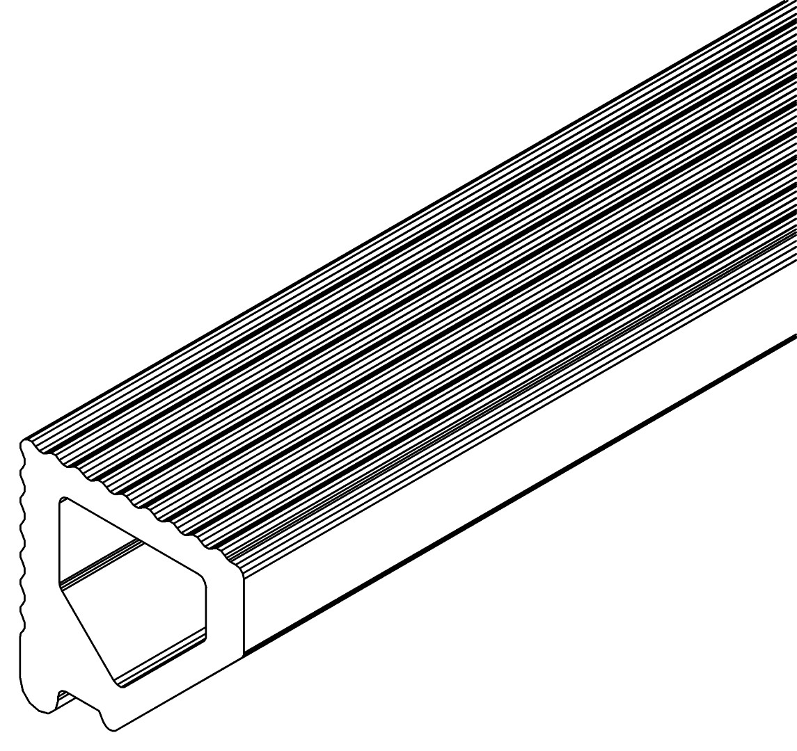 2.8m Profildichtung, 7420, L2800, black, Farbe: Blank