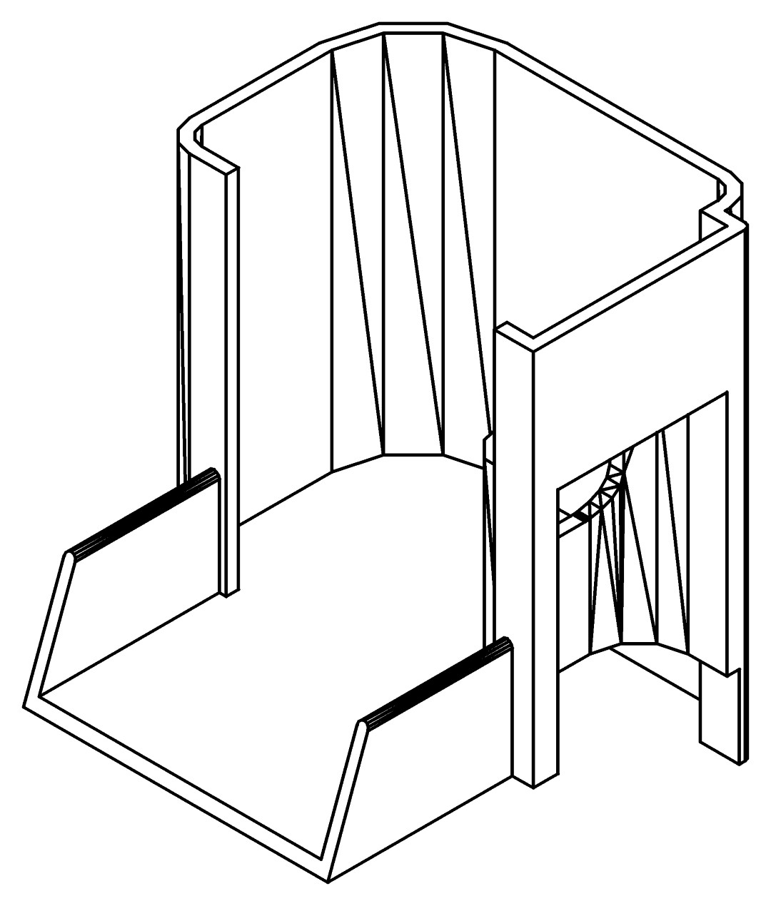 Anschlussstück, rechts, 7128, L71,35, black, Farbe: Schwarz