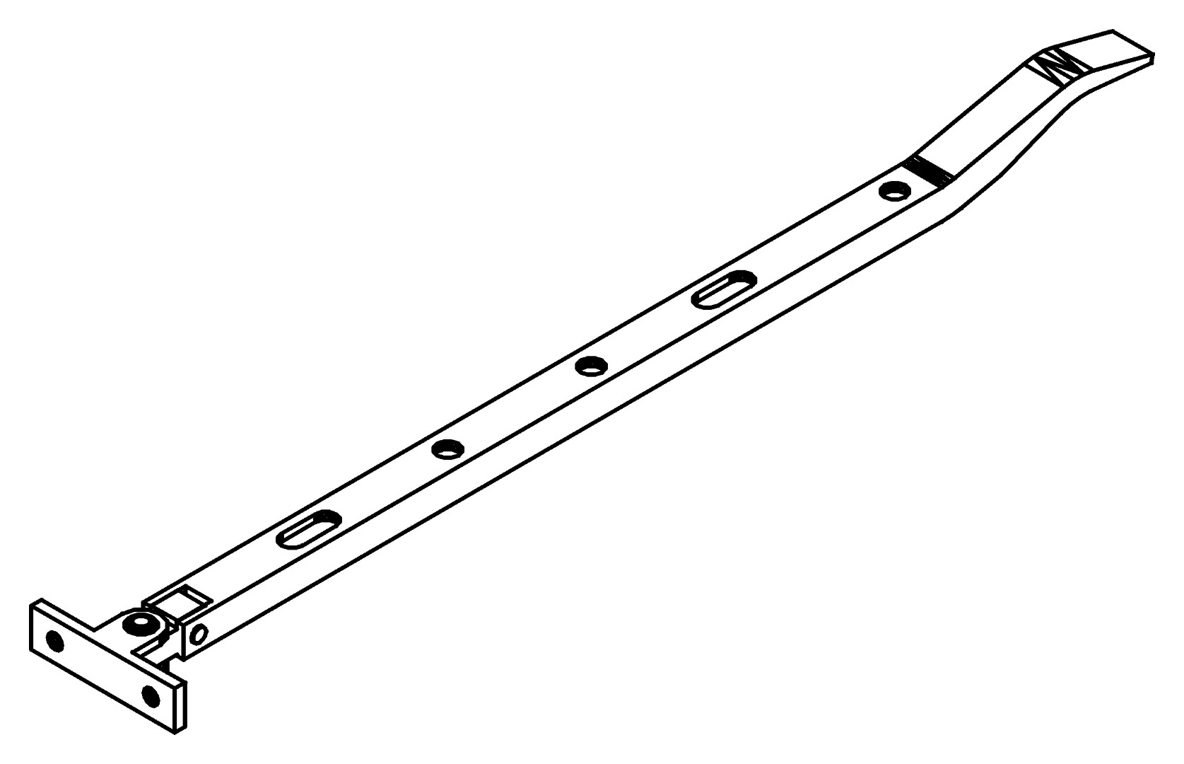 Fensteraufsteller, 7090, L324, white, RAL 9003, Farbe: Weiß pulverbeschichtet
