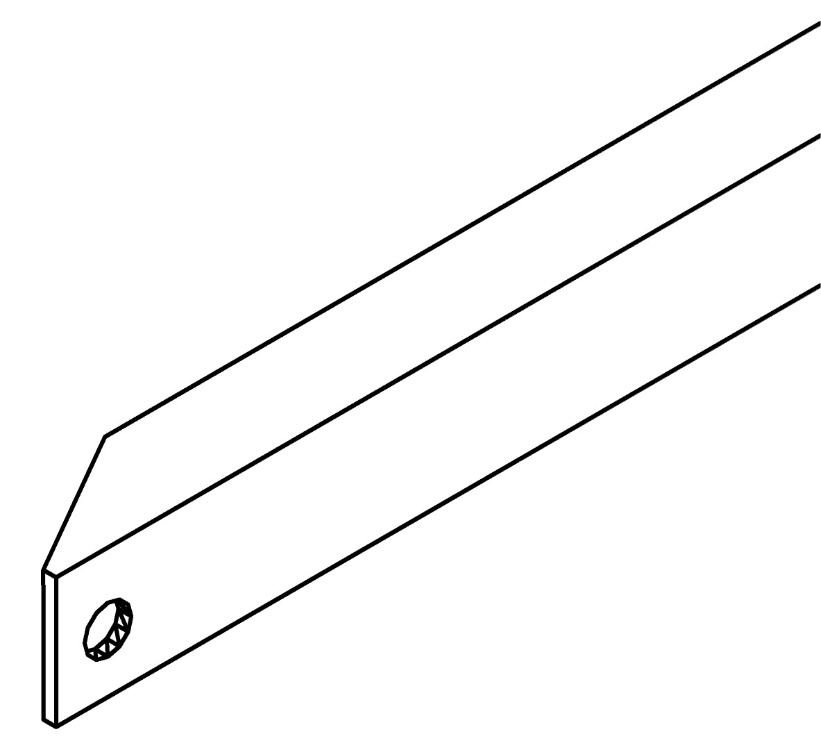 Diagonalstrebe, 7312, L1915, white, RAL 9003, Farbe: Weiß pulverbeschichtet
