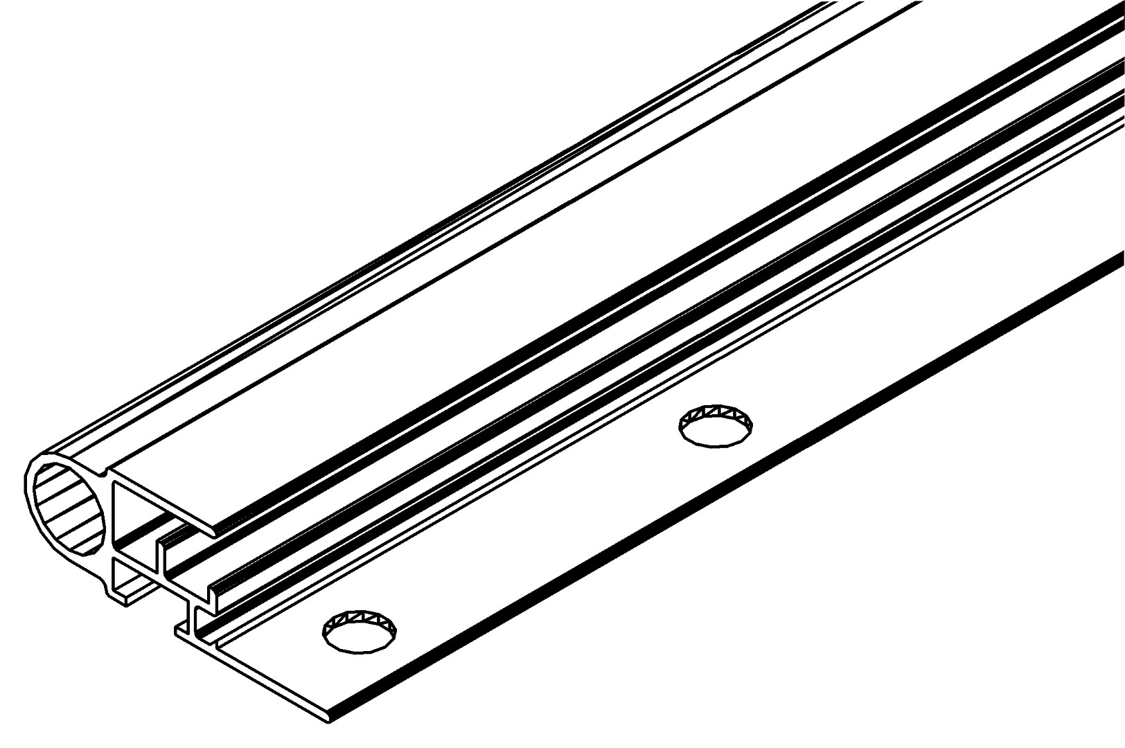 Türseitenprofil, 2252p, L665, , Farbe: Blank