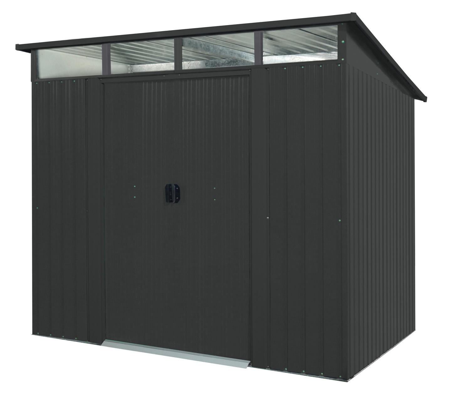 Gerätehaus Lübeck 86 mit Pultdach, Farbe: Anthrazit matt