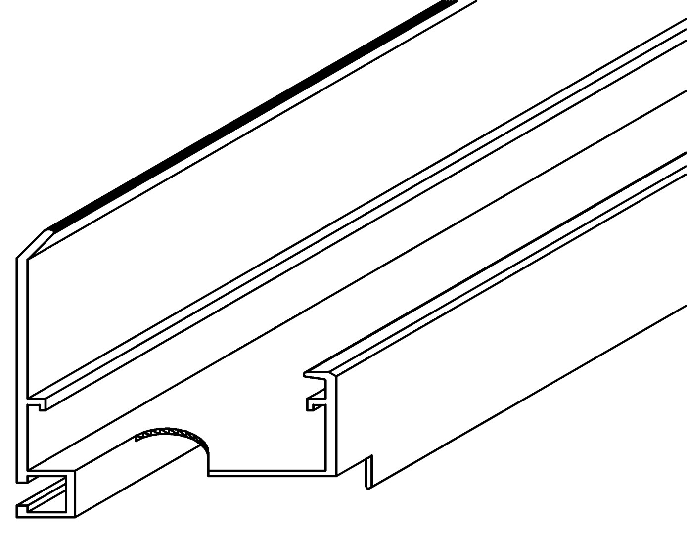 Regenrinne, 2R, 7492, L1574, , Farbe: Blank