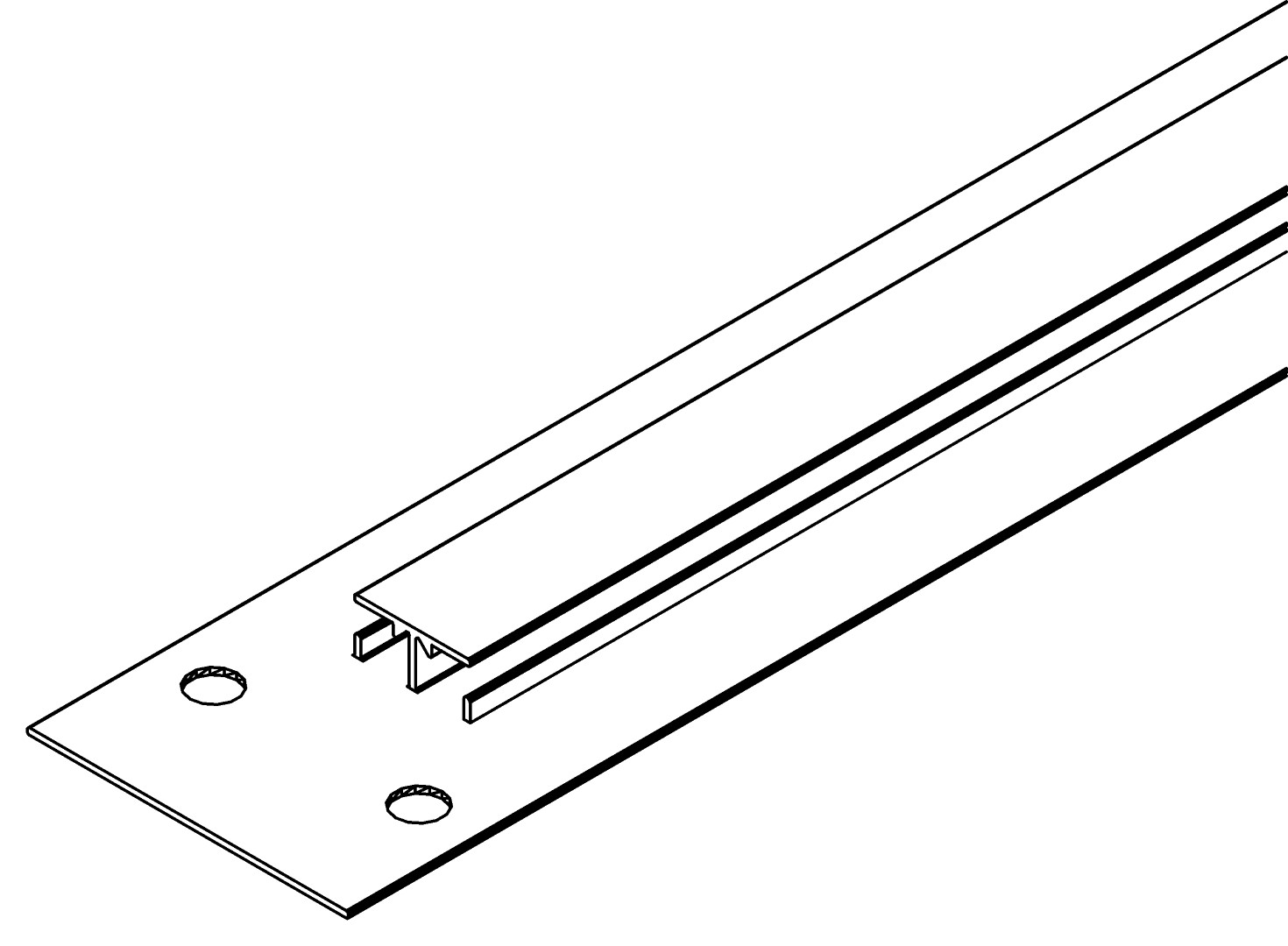 Deckelmittelleiste, 3341, L990, , Farbe: Blank