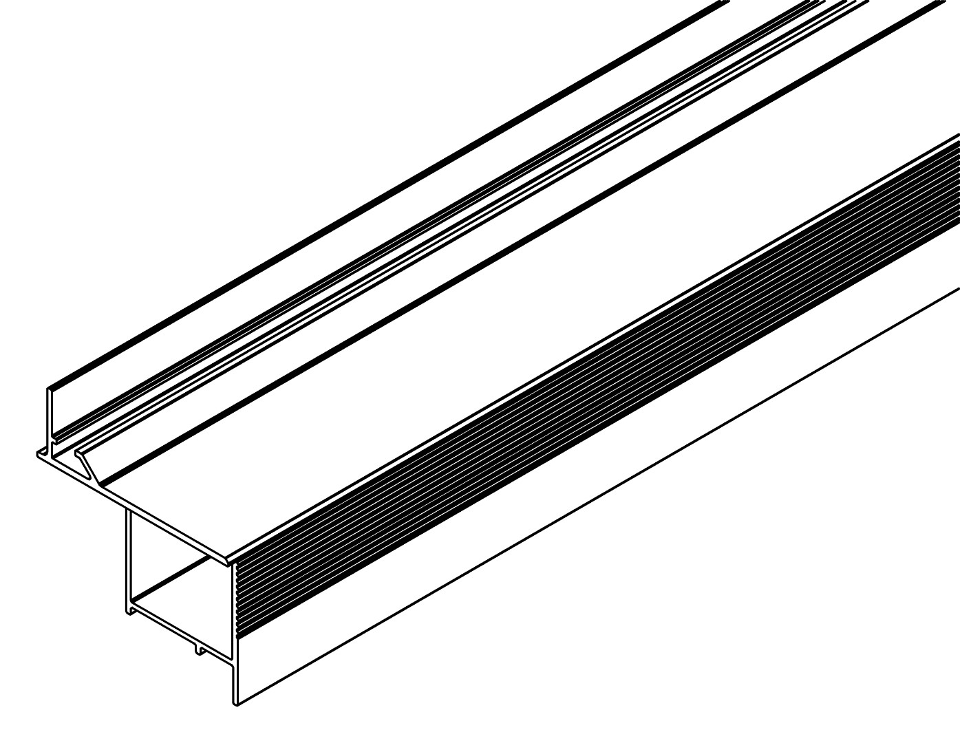Türquerprofil oben/unten, L/R, 2085, L616, black, , Farbe: Schwarz