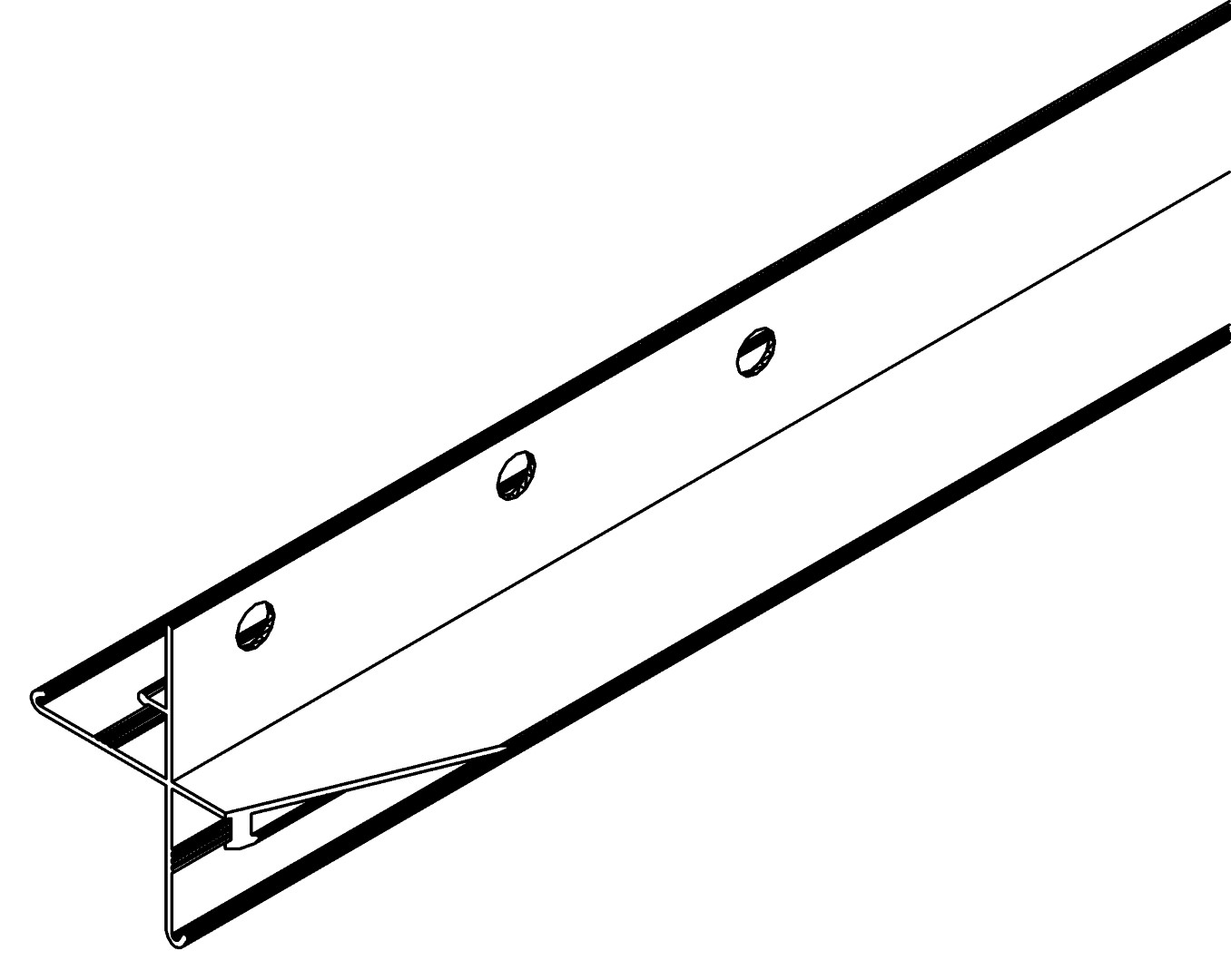Eckprofil, Dach, 4087, L1354, black, Pantone-426C, Farbe: Schwarz
