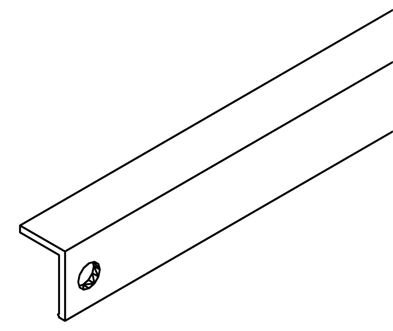 Windstrebe, 7313, L1911,5, white, RAL 9003, Farbe: Weiß pulverbeschichtet