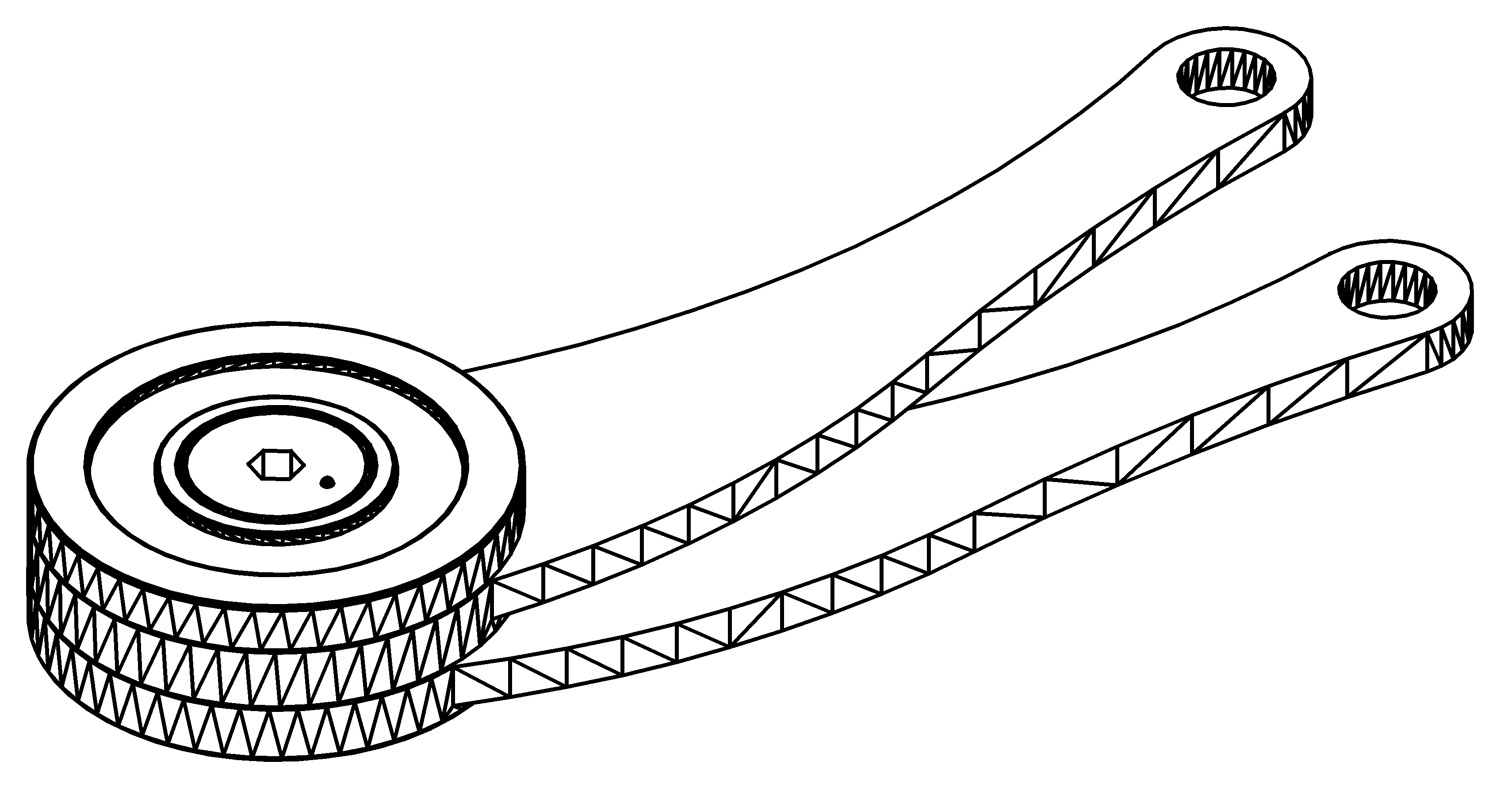 Deckelscharnier, 3544, L127,5, Silver