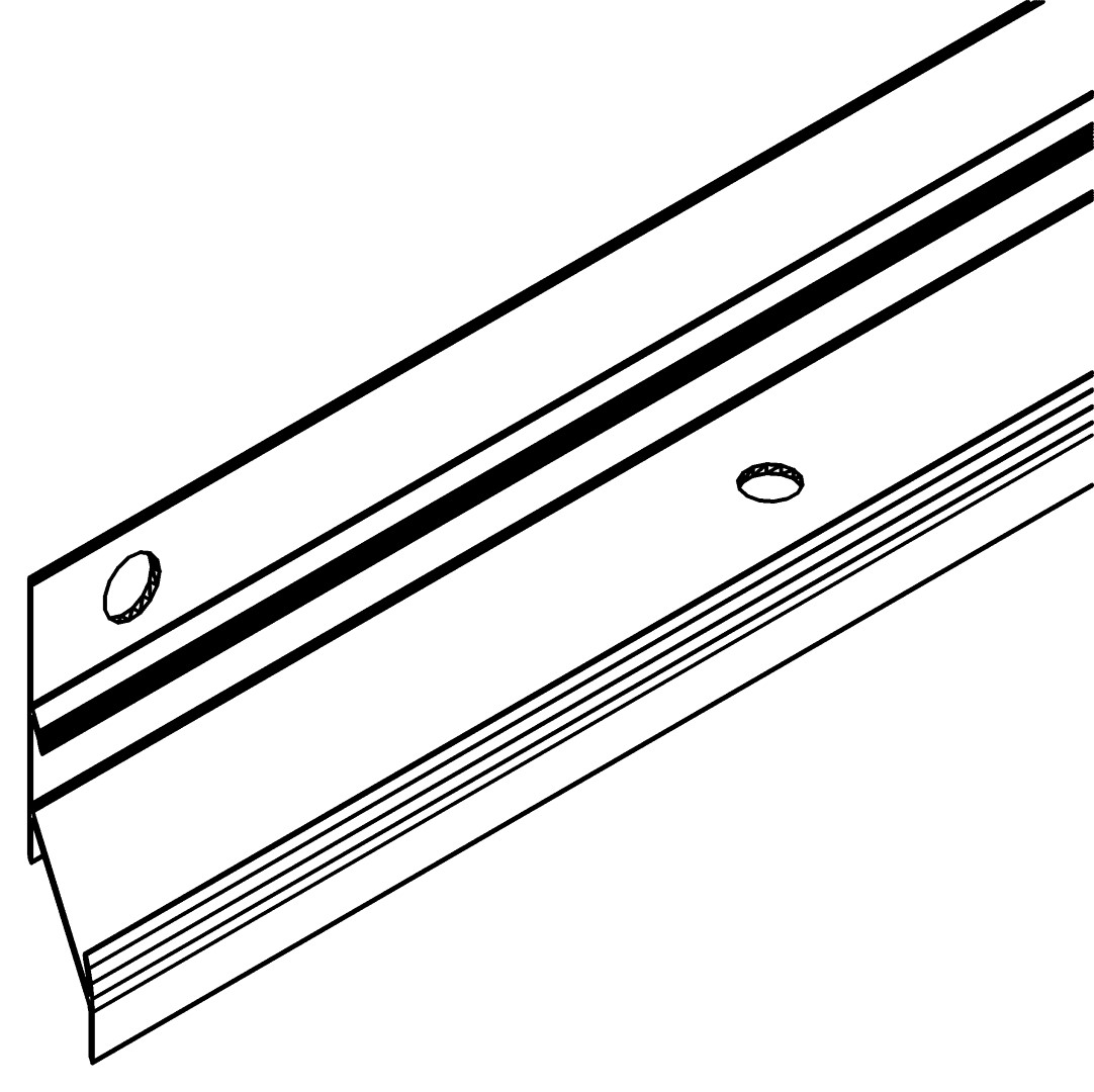 Wandprofil, senkrecht, 1353, L1157, , Farbe: Blank
