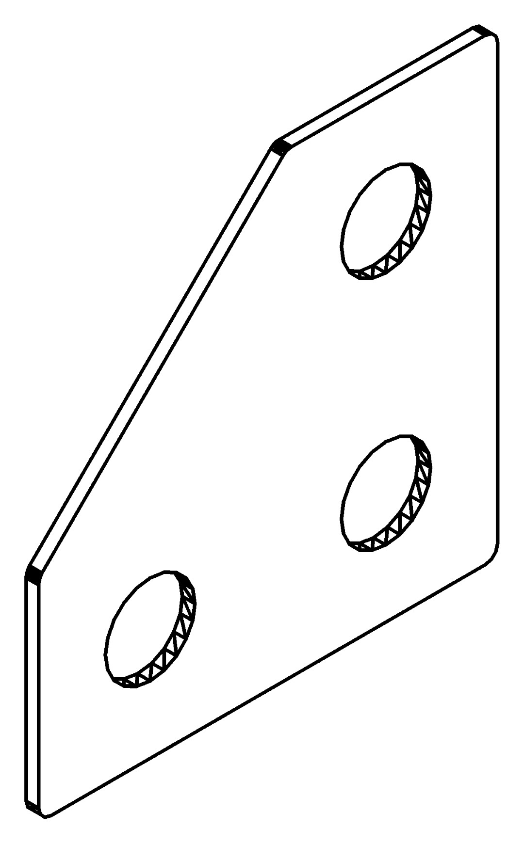 Knotenblech, 2092, L1, white, RAL 9003, Farbe: Weiß pulverbeschichtet