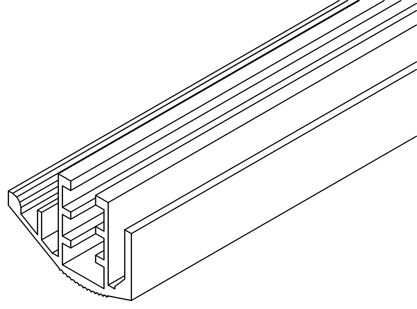 Verglasungsabdeckleiste, re, 7443, L2929, black, P, Farbe: Schwarz