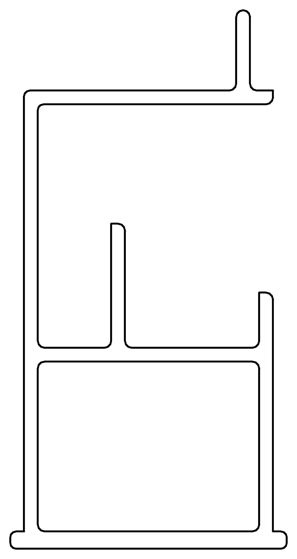 Dachfensterschwelle, 7410, L649, white, RAL 9003, Farbe: Weiß pulverbeschichtet