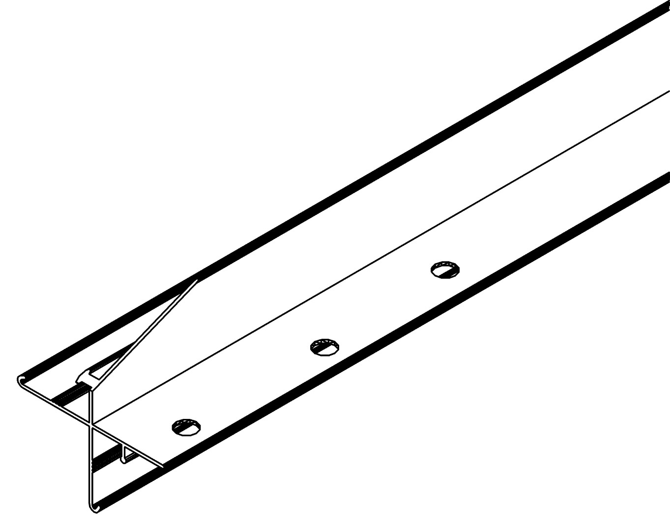 Eckprofil, Dach, 4086, L1354, black, Pantone-426C, Farbe: Schwarz