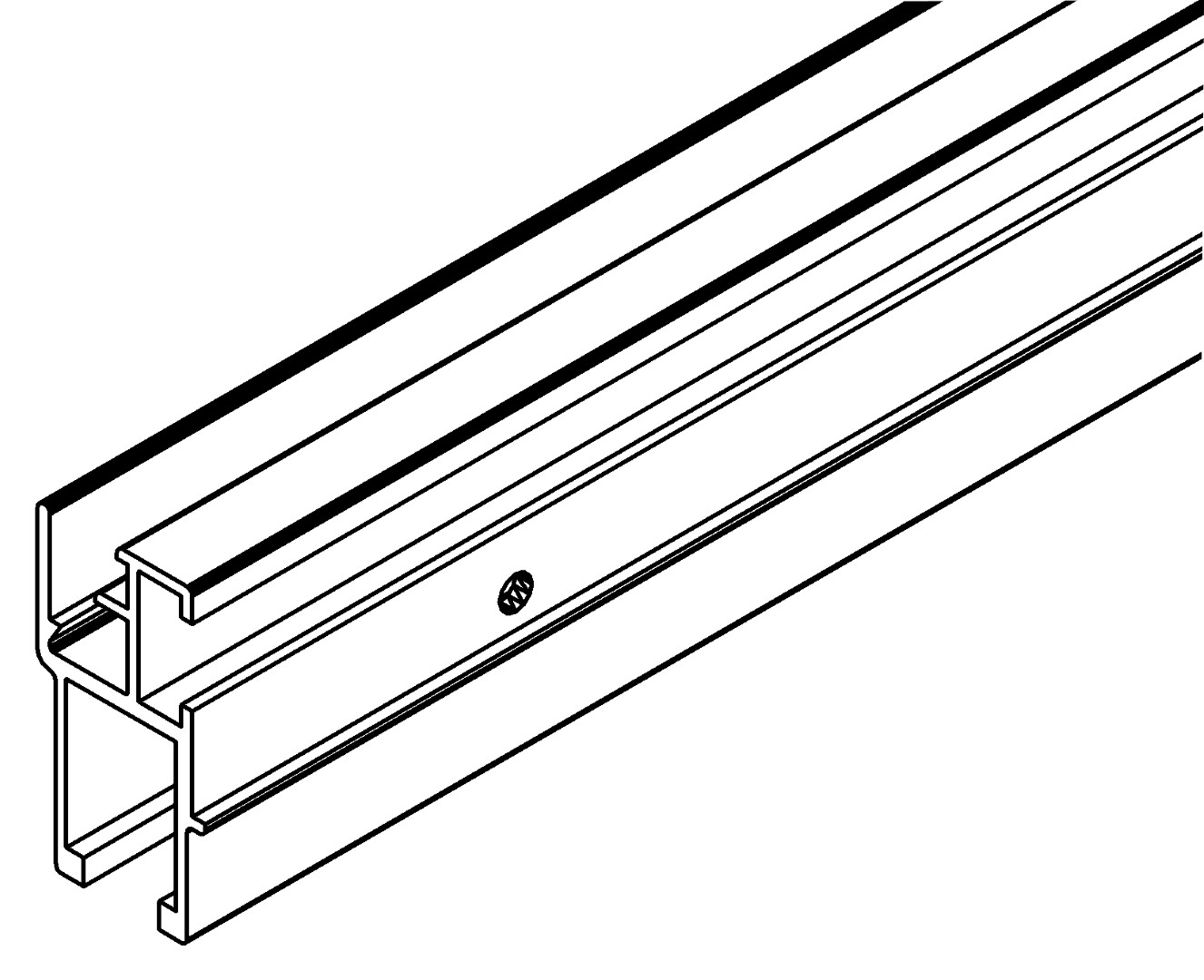 Türprofil, u. Schiebetür, 2255, L584, black, Panto, Farbe: Schwarz