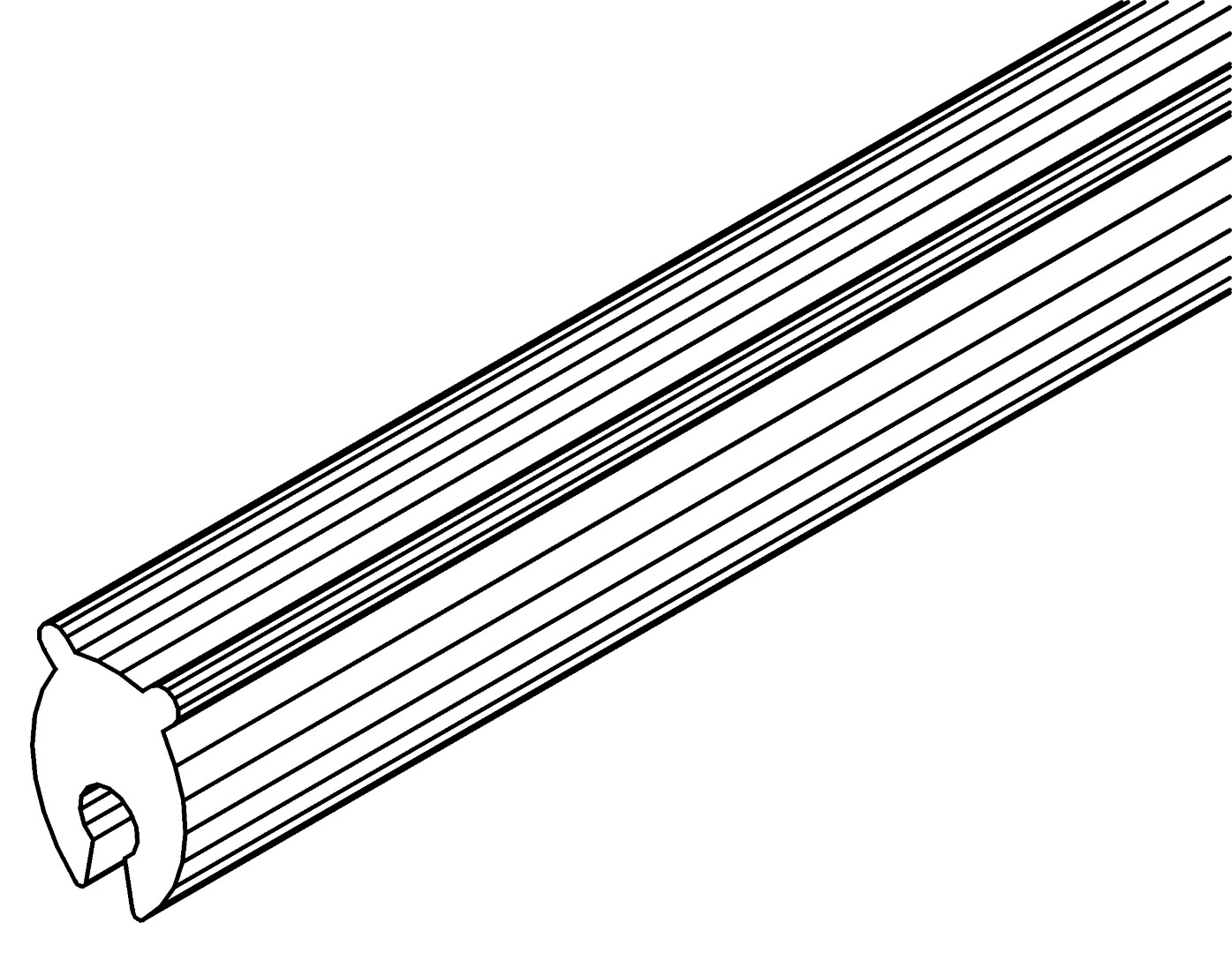 20m Verglasungsstreifen, 6090, L20000, black, Farbe: Schwarz