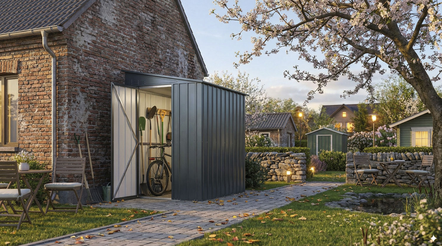 Anlehn-Gerätehaus LeanTo 56, Farbe: Anthrazit