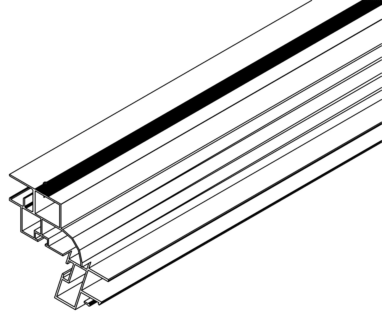 Giebelendprofil, rechts, 7238, L1362, black, Panto, Farbe: Schwarz