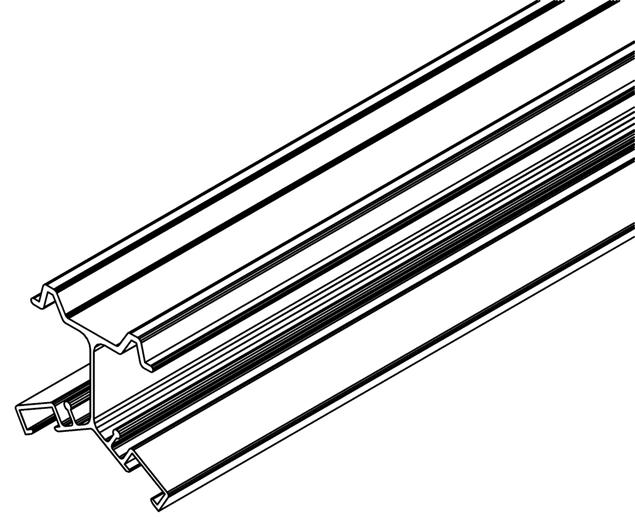 Seitenprofil, 6022, L1797, white, RAL 9003, Farbe: Weiß pulverbeschichtet