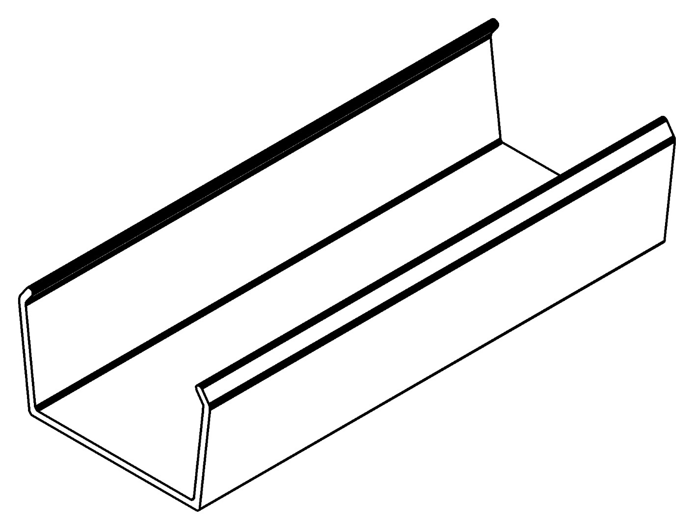 Traufenverbinder, 2219, L100, dark grey, Pantone-4, Farbe: Anthrazit