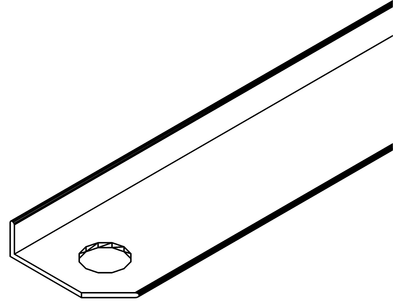 Horizontalstrebe, 4196, L619, green, Pantone-560C, Farbe: Smaragd pulverbeschichtet